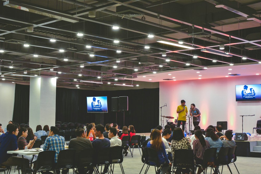 A sample education event in an auditorium
